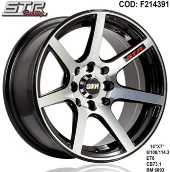 AROS # 14X7 8X100-114 ET0 MSB3 6093